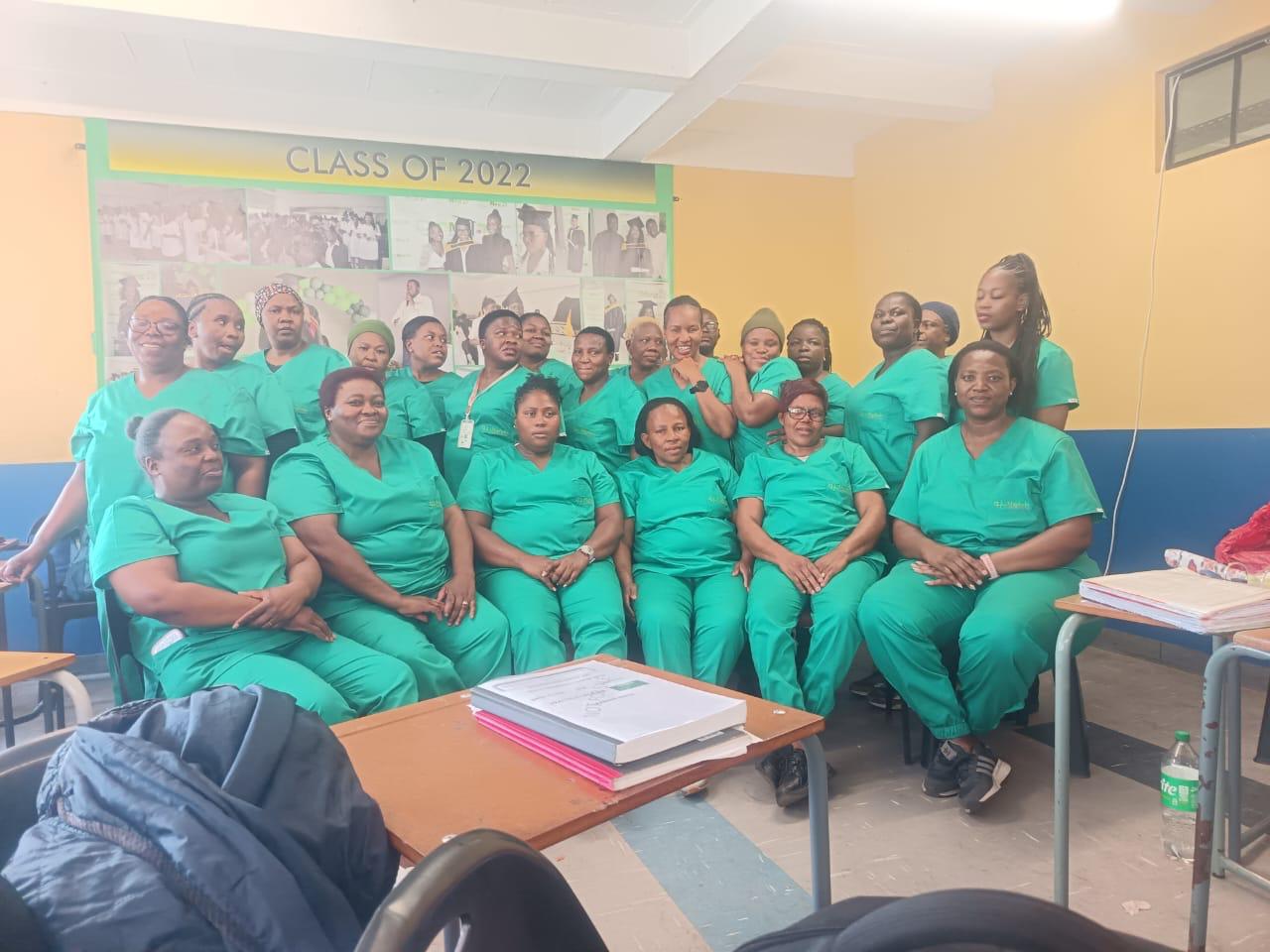 Modern training classroom with first aid equipment